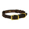 Tory Laced Leather Dog Collar Havana